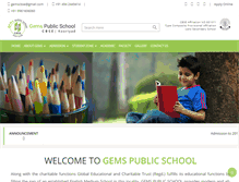 Tablet Screenshot of gemspublicschool.com